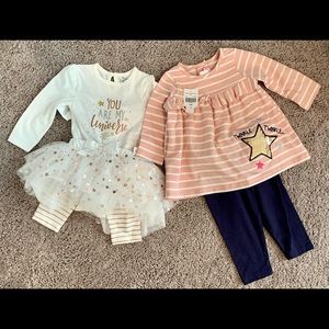 12 mo old baby girl outfits! New with tags!